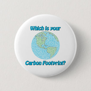 Badge Rond 5 Cm Empreinte de pas de carbone
