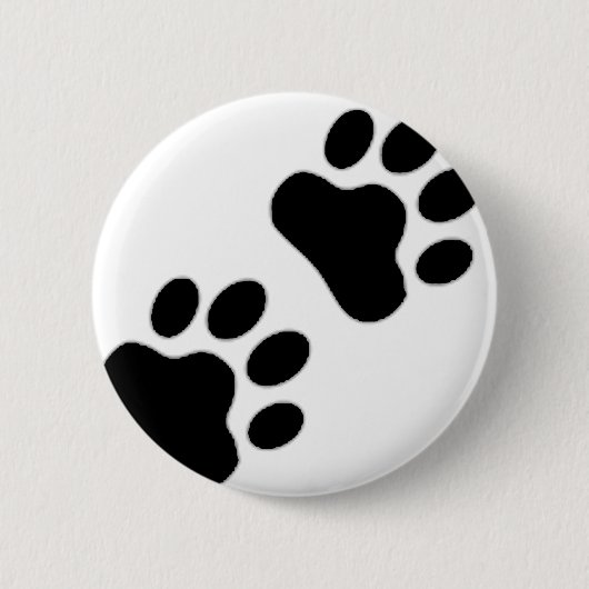 Badge Rond 5 Cm Empreinte de patte (Devant)