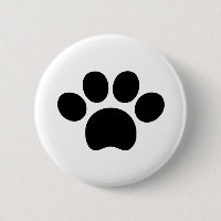 Empreinte de patte chat chien mignon noir et blanc