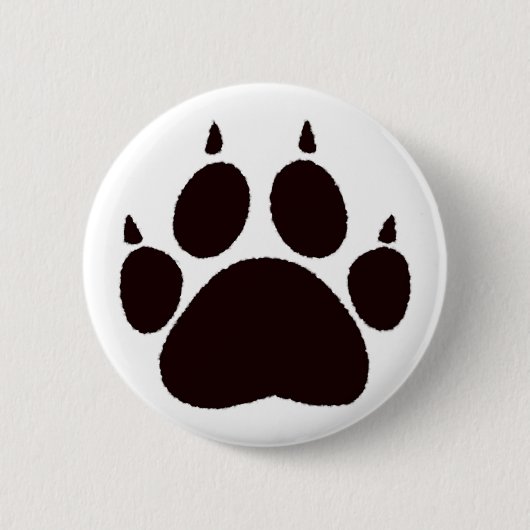 Badge Rond 5 Cm Empreinte de patte de chat (Devant)