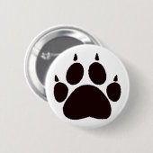 Badge Rond 5 Cm Empreinte de patte de chat (Devant & derrière)