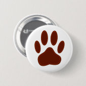 Badge Rond 5 Cm Empreinte de patte de chien à pattes (Devant & derrière)