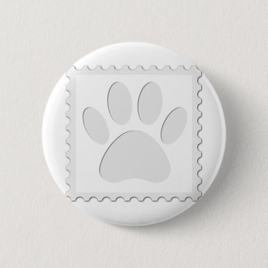 Badge Rond 5 Cm Empreinte de patte de chien coupé (Devant)
