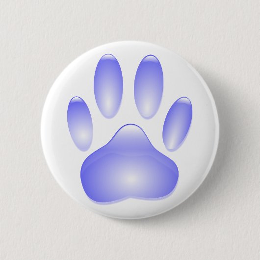 Badge Rond 5 Cm Empreinte de patte de chien de verre (Devant)
