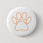 Badge Rond 5 Cm Empreinte de patte de chiot (Devant)