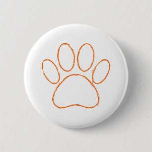 Badge Rond 5 Cm Empreinte de patte de chiot
