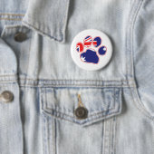 Badge Rond 5 Cm Empreinte de patte du drapeau australien (En situation)
