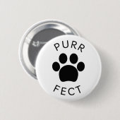 Badge Rond 5 Cm Empreinte de patte parfait pour chat (Devant & derrière)