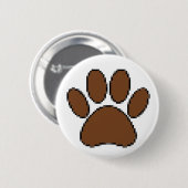 Badge Rond 5 Cm Empreinte de patte Pixel Dog (Devant & derrière)