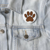 Badge Rond 5 Cm Empreinte de patte Pixel Dog (En situation)