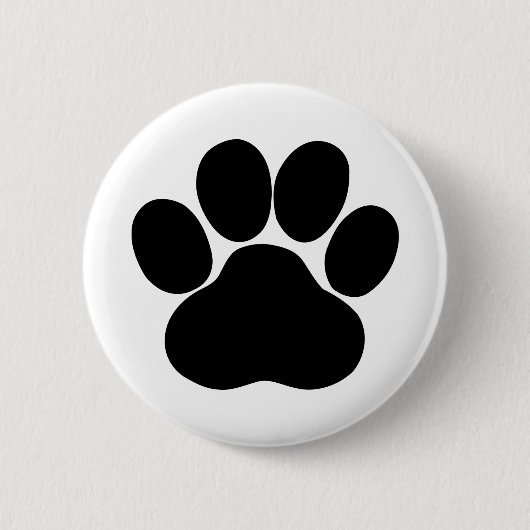 Badge Rond 5 Cm Empreinte de patte pour Pet Lover (Devant)