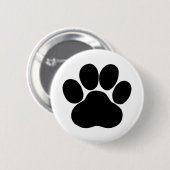 Badge Rond 5 Cm Empreinte de patte pour Pet Lover (Devant & derrière)