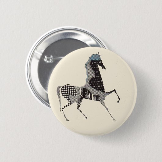 Badge Rond 5 Cm empreinte patchwork (Devant & derrière)