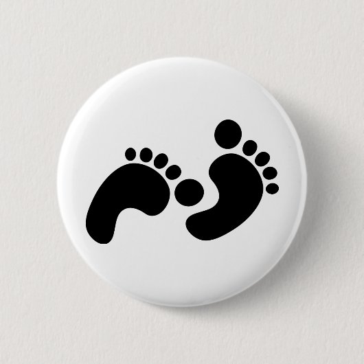 Badge Rond 5 Cm empreintes de bébés (Devant)