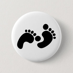 Badge Rond 5 Cm empreintes de bébés