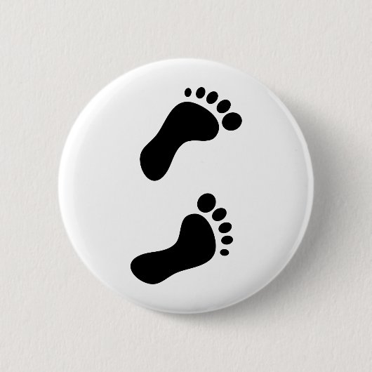 Badge Rond 5 Cm Empreintes de pas (Devant)