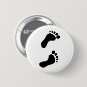 Badge Rond 5 Cm Empreintes de pas (Devant & derrière)