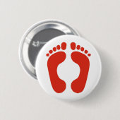 Badge Rond 5 Cm Empreintes de pas (Devant & derrière)