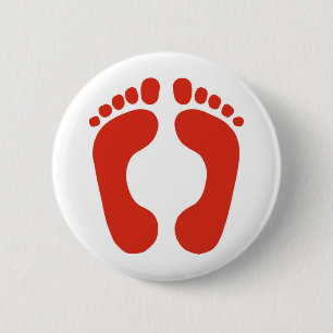 Badge Rond 5 Cm Empreintes de pas