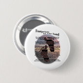 Badge Rond 5 Cm Empreintes de pas dans le sable (Devant & derrière)