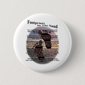 Badge Rond 5 Cm Empreintes de pas dans le sable