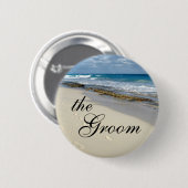 Badge Rond 5 Cm empreintes de pas dans les boutons de sable (Devant & derrière)