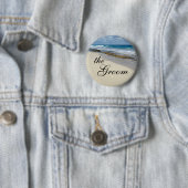 Badge Rond 5 Cm empreintes de pas dans les boutons de sable (En situation)