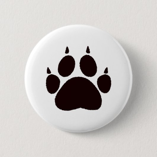 Badge Rond 5 Cm Empreintes de pattes de chat (Devant)