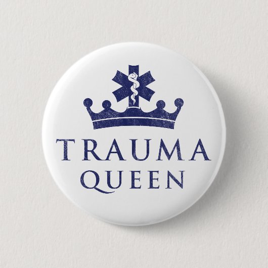 Badge Rond 5 Cm EMT EMS Paramedic Trauma Queen (Devant)