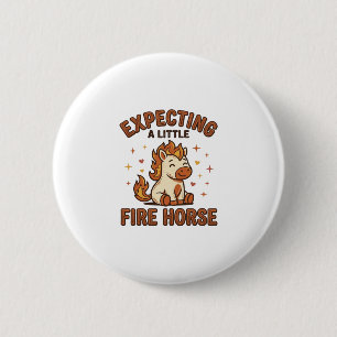 Badge Rond 5 Cm En attente d'un petit cheval de feu T-shirt bébé v