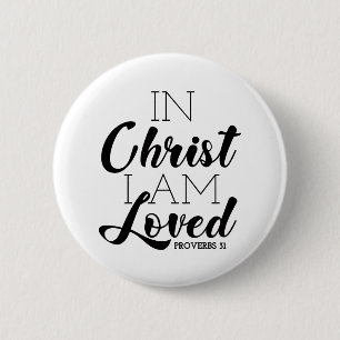 Badge Rond 5 Cm En Christ Je Suis Amoureux Écriture Promet Christi