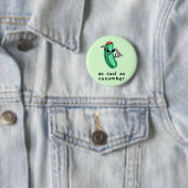 Badge Rond 5 Cm En Cool Comme Concombre - Bouton Drôle (En situation)