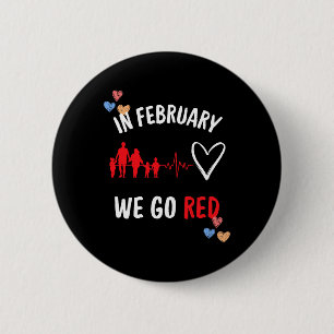 Badge Rond 5 Cm En Février Nous Allons Le Mois De Santé De Coeur R