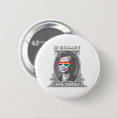 Badge Rond 5 Cm En Hillary nous faisons confiance (Devant & derrière)