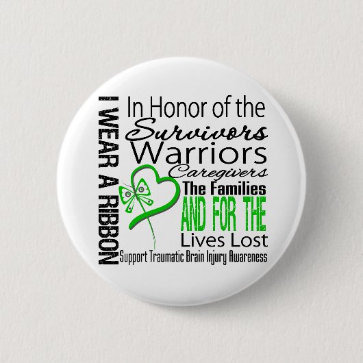 Badge Rond 5 Cm En hommage Collecte traumatisme cérébral traumatiq (Devant)