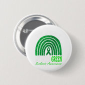 Badge Rond 5 Cm En Juin, Nous Portons Vert Pour La Sensibilisation (Devant & derrière)