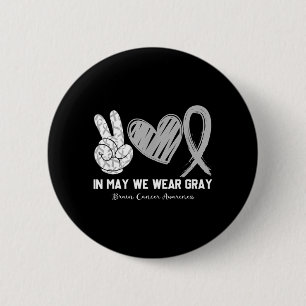 Badge Rond 5 Cm en mai nous portons du gris Mois de sensibilisatio