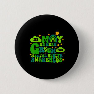 Badge Rond 5 Cm En mai, nous portons le rétro de sensibilisation à