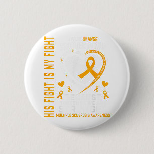 Badge Rond 5 Cm En Mars Nous Portons Orange Frère En Droit Multipl
