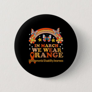 Badge Rond 5 Cm En Mars Nous Portons Orange - Handicap Développeur