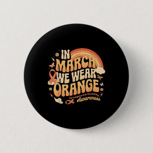 Badge Rond 5 Cm En Mars Nous Portons Orange - Handicap Développeur