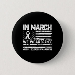 Badge Rond 5 Cm en mars Porter Orange Mois de la sensibilisation à