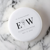 Badge Rond 5 Cm En Mémoire Amoureuse Mémorial Monogramme Moderne F