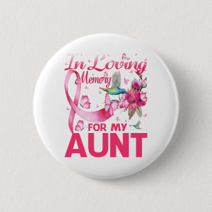 Badge Rond 5 Cm En mémoire d'amour pour ma tante