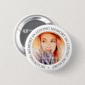 Badge Rond 5 Cm En Mémoire d'amour Simple Photo personnalisée mode (Devant & derrière)