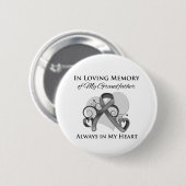 Badge Rond 5 Cm En mémoire de mon grand-père - Cancer du cerveau (Devant & derrière)
