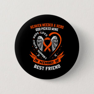Badge Rond 5 Cm En Mémoire De Mon Meilleur Ami Mem De Sensibilisat