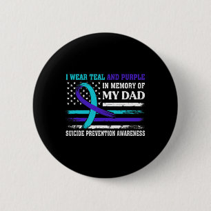 Badge Rond 5 Cm En mémoire de papa Prévention du suicide Amer