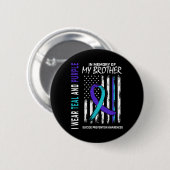 Badge Rond 5 Cm En Mémoire Frère Prévention Suicide (Devant & derrière)