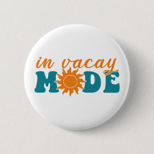 Badge Rond 5 Cm En mode Vacay : Vacances Été Ensoleillées
